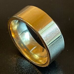 8mm gold stainless steel engagement ring size 8